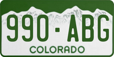 CO license plate 990ABG