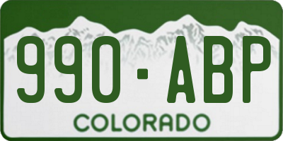 CO license plate 990ABP