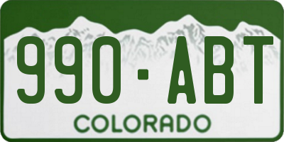 CO license plate 990ABT