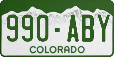 CO license plate 990ABY