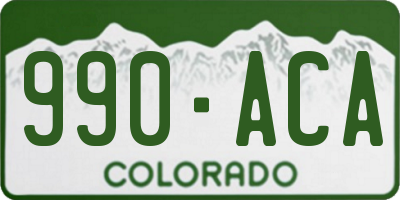CO license plate 990ACA