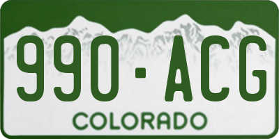 CO license plate 990ACG