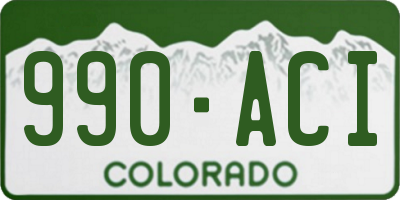 CO license plate 990ACI