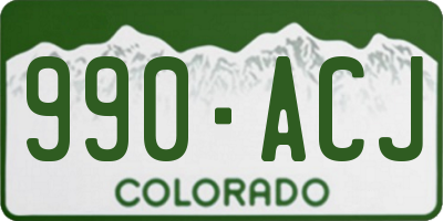 CO license plate 990ACJ