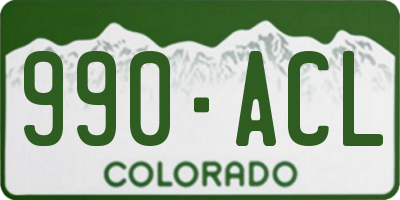 CO license plate 990ACL
