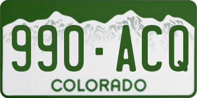 CO license plate 990ACQ