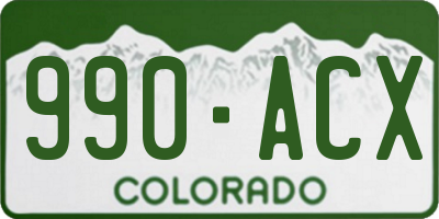 CO license plate 990ACX