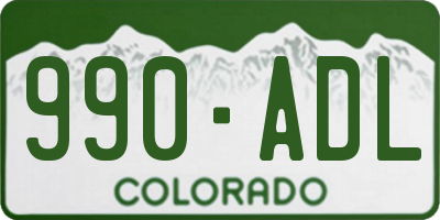 CO license plate 990ADL