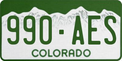 CO license plate 990AES