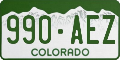 CO license plate 990AEZ