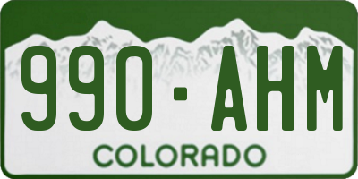 CO license plate 990AHM