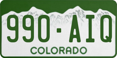 CO license plate 990AIQ