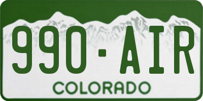 CO license plate 990AIR