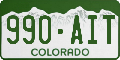CO license plate 990AIT