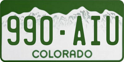CO license plate 990AIU