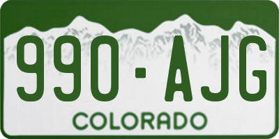 CO license plate 990AJG