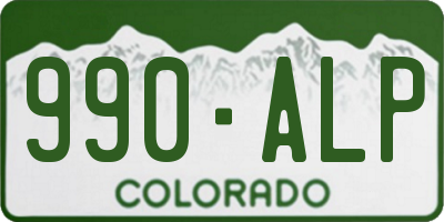 CO license plate 990ALP