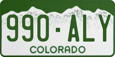 CO license plate 990ALY