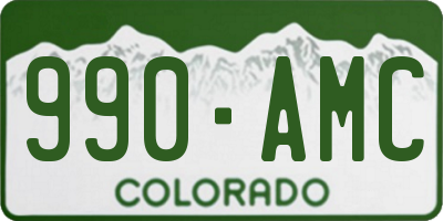 CO license plate 990AMC