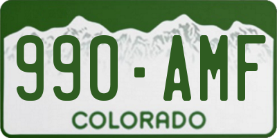 CO license plate 990AMF