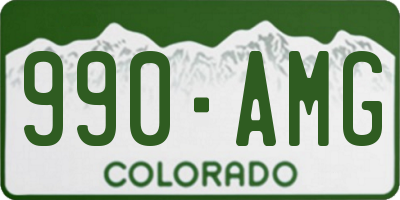 CO license plate 990AMG