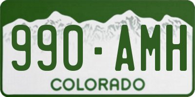 CO license plate 990AMH