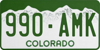CO license plate 990AMK