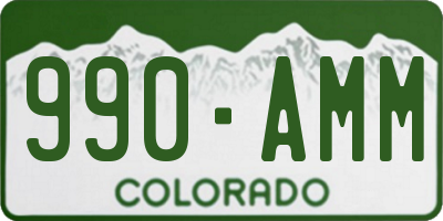 CO license plate 990AMM