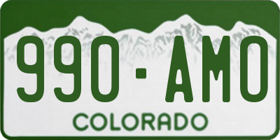 CO license plate 990AMO