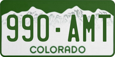 CO license plate 990AMT