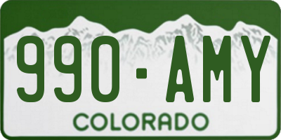 CO license plate 990AMY