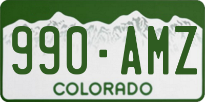 CO license plate 990AMZ