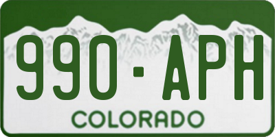 CO license plate 990APH