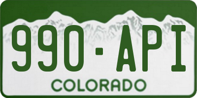 CO license plate 990API