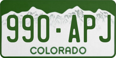 CO license plate 990APJ