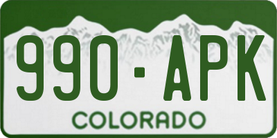 CO license plate 990APK