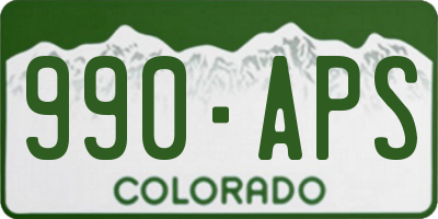 CO license plate 990APS
