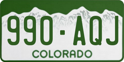 CO license plate 990AQJ