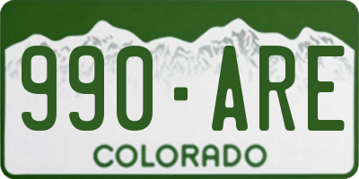 CO license plate 990ARE