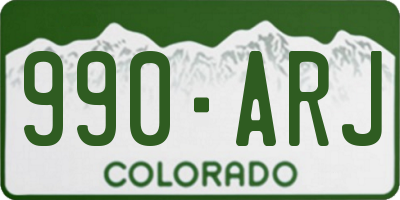 CO license plate 990ARJ