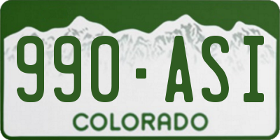 CO license plate 990ASI