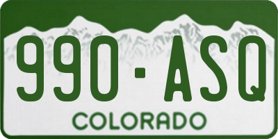 CO license plate 990ASQ