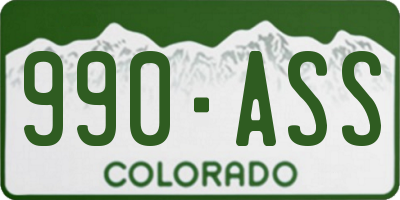 CO license plate 990ASS