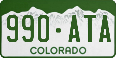 CO license plate 990ATA