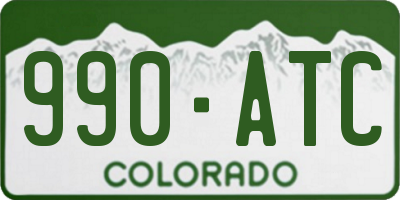 CO license plate 990ATC