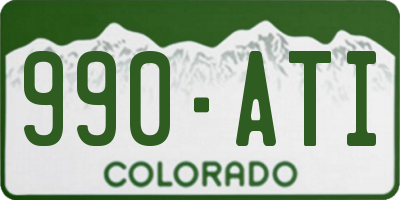 CO license plate 990ATI