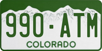 CO license plate 990ATM