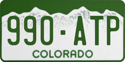 CO license plate 990ATP