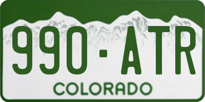 CO license plate 990ATR