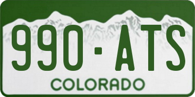 CO license plate 990ATS